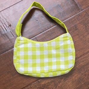Art Class Lime and White Checkered Shoulder Bag